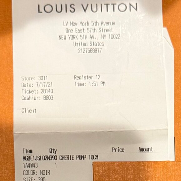 NWT- Louis Vuitton Cherie Pump 100MM - Brand New in Box, never worn - Picture 8 of 8